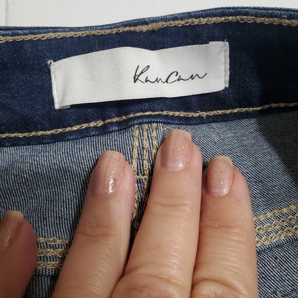 Kancan Chelsea High Rise Super Skinny Jeans Dark Wash Distressed Size 9/28 - Picture 7 of 12